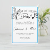 Invitation baby shower (Debout devant)