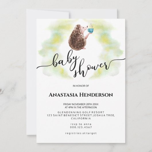 Invitation baby shower. (Devant)