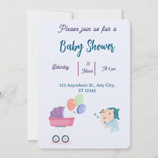Invitation baby shower (Devant)