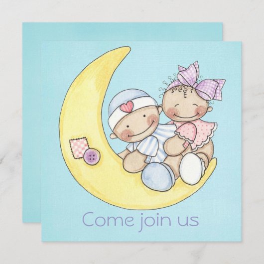 Invitation Baby shower (Devant / Derrière)