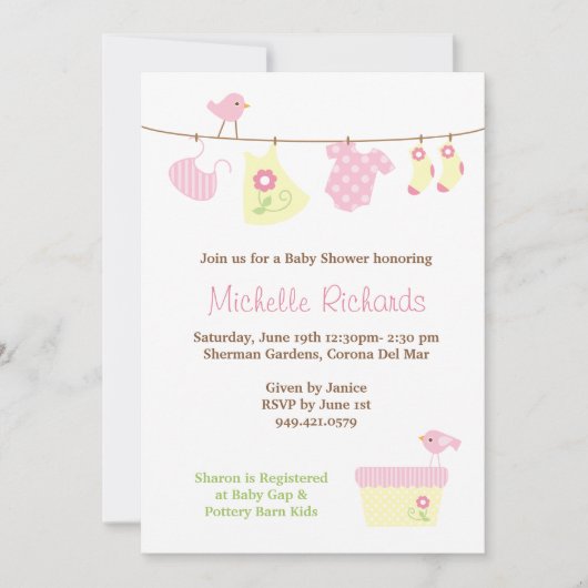 Invitation baby shower (Devant)