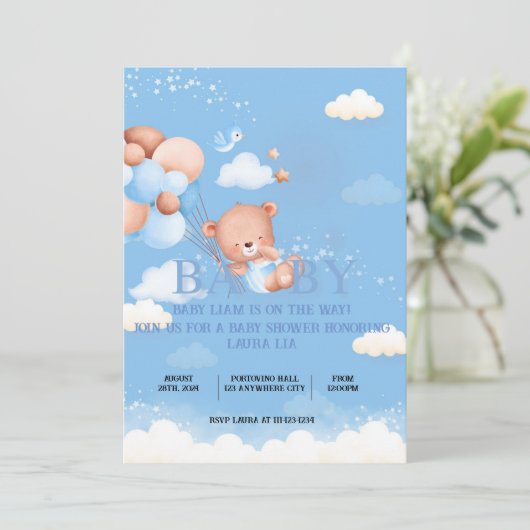 Invitation baby shower (Debout devant)