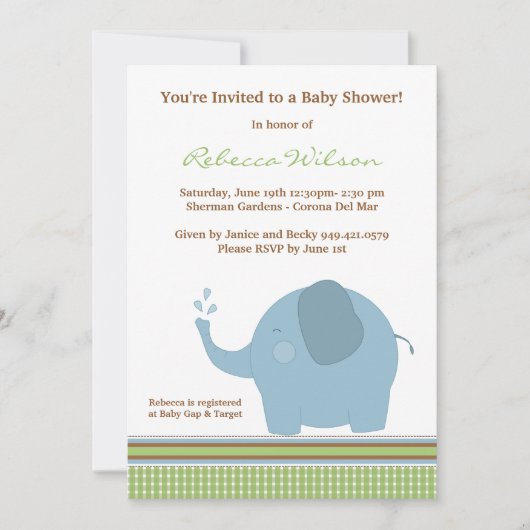 Invitation baby shower (Devant)