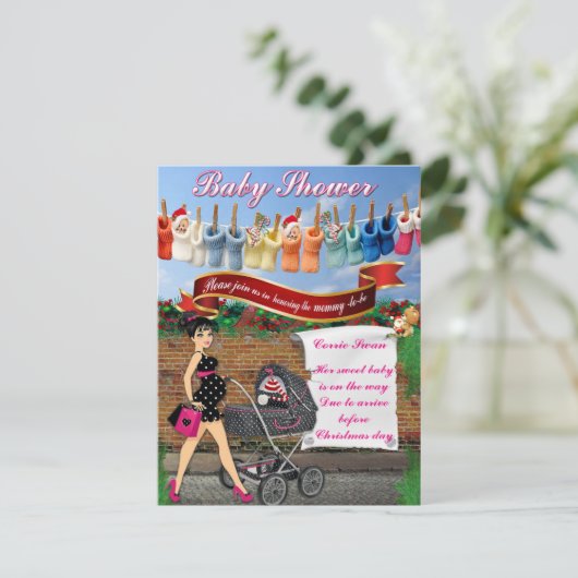 Invitation Baby shower (Debout devant)