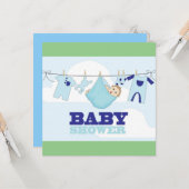 invitation baby shower (Devant/Arrière en situation)