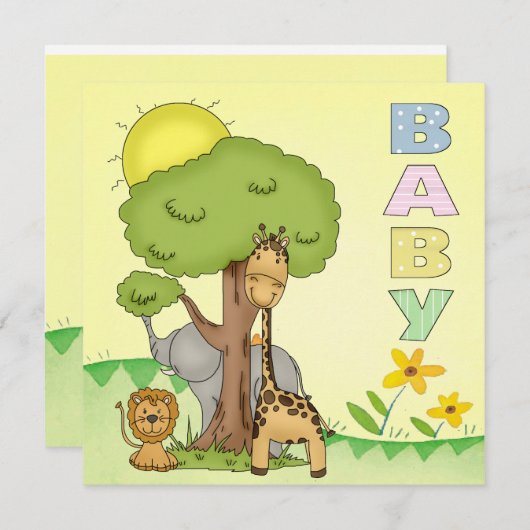 Invitation Baby shower (Devant / Derrière)