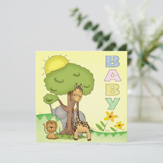 Invitation Baby shower (Debout devant)