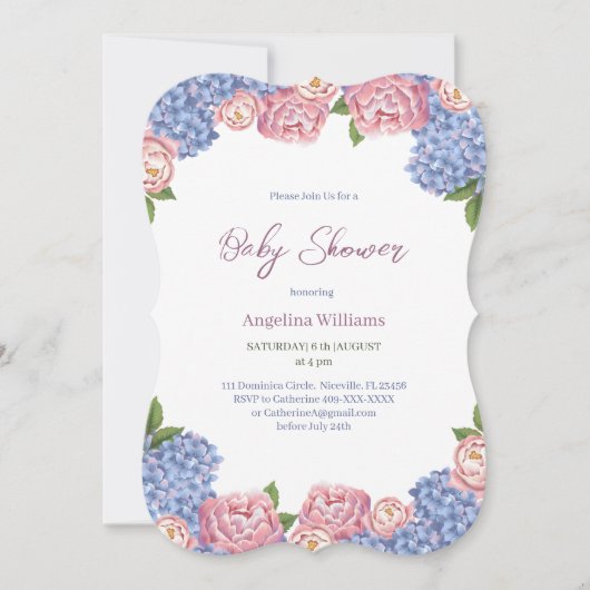 Invitation baby shower. (Devant)