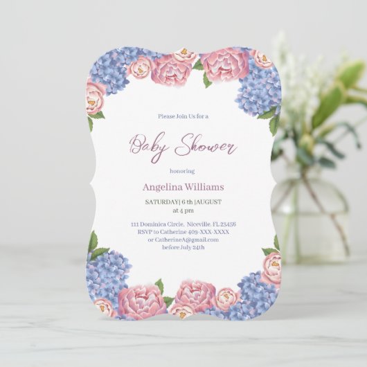 Invitation baby shower. (Debout devant)