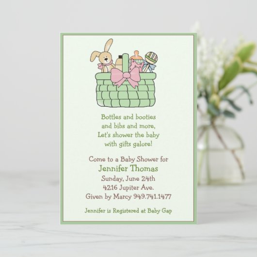 Invitation Baby shower (Debout devant)