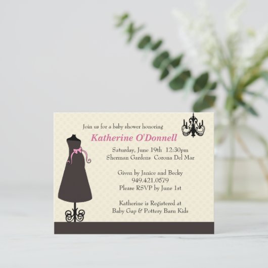 Invitation baby shower (Debout devant)