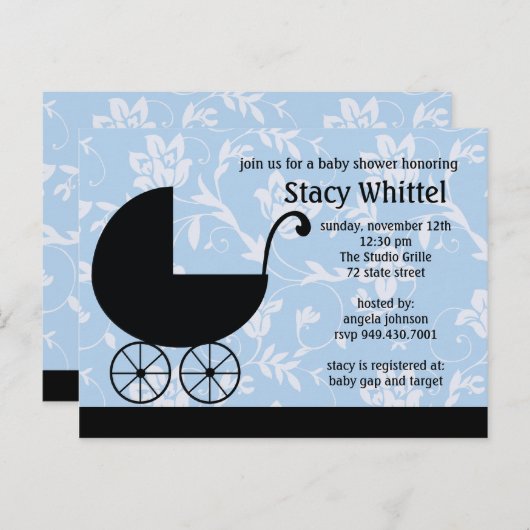 Invitation baby shower (Devant / Derrière)