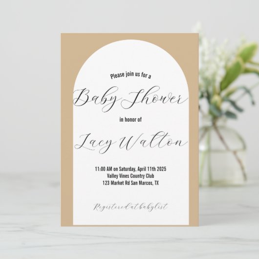 Invitation baby shower (Debout devant)