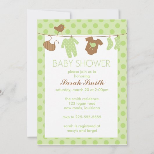 Invitation Baby shower (Devant)