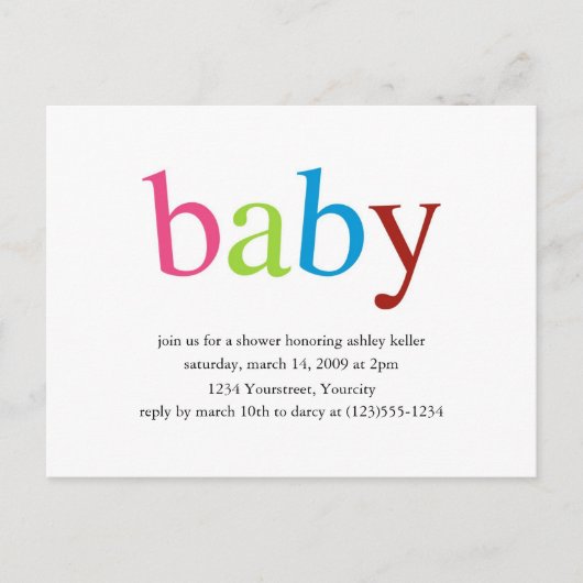 invitation baby shower (Devant)