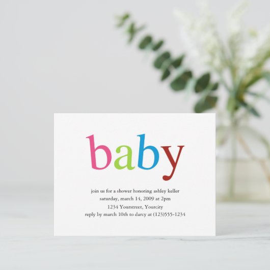 invitation baby shower (Debout devant)