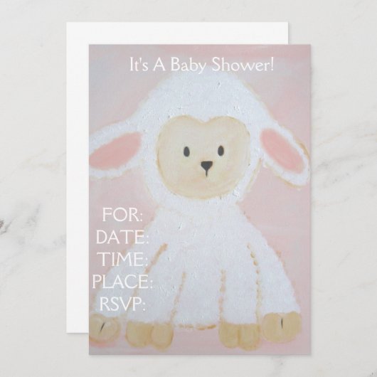 Invitation Baby shower (Devant / Derrière)