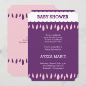 Invitation baby shower (Devant / Derrière)