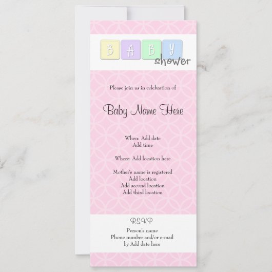Invitation Baby shower (Devant)