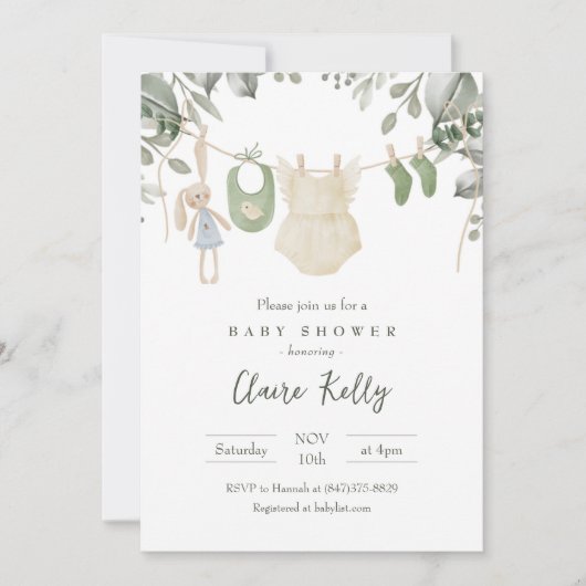 Invitation baby shower (Devant)