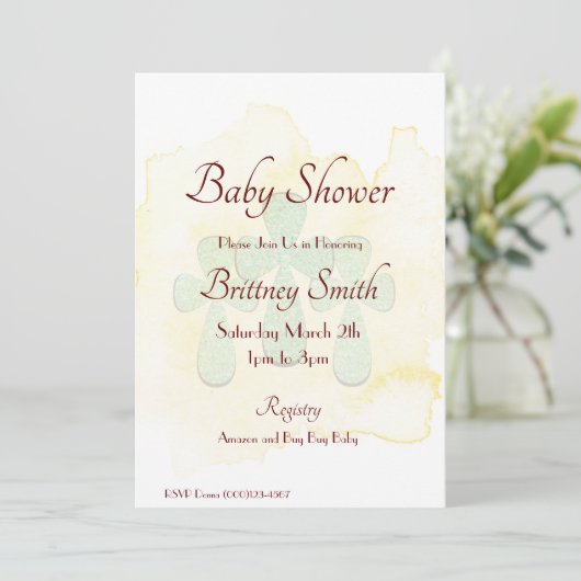 Invitation Baby shower (Debout devant)