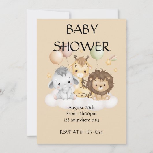 INVITATION BABY SHOWER (Devant)