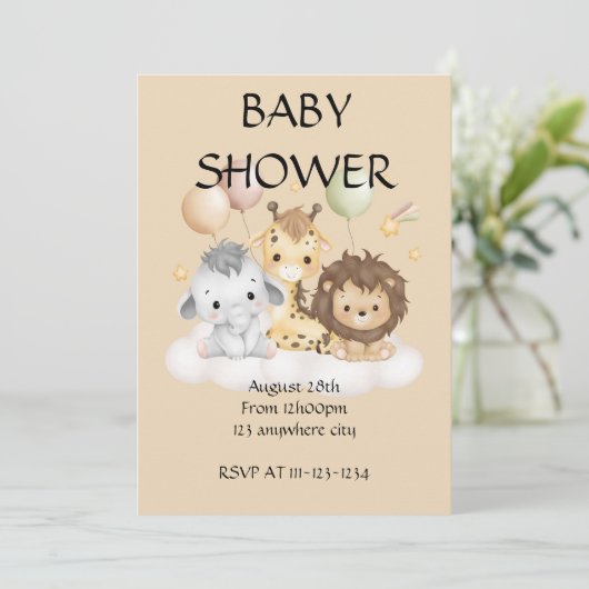 INVITATION BABY SHOWER (Debout devant)