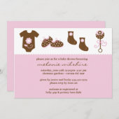 Invitation Baby shower (Devant / Derrière)