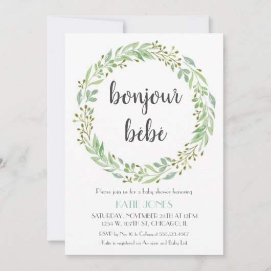 Invitation baby shower (Devant)