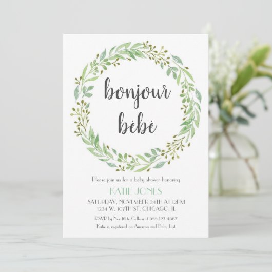 Invitation baby shower (Debout devant)