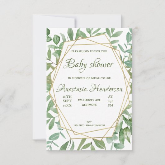 Invitation baby shower (Devant)