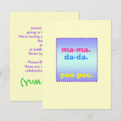 Invitation Baby shower (Devant / Derrière)