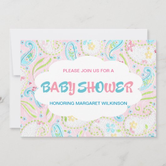 Invitation Baby shower (Devant)
