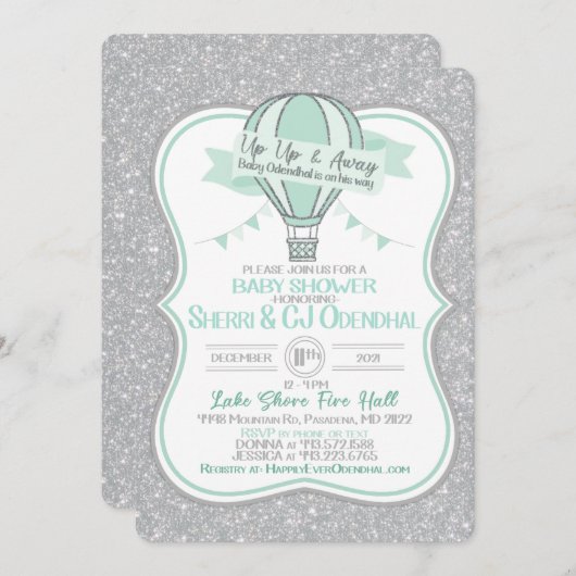 Invitation Baby shower (Devant / Derrière)