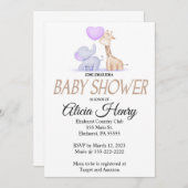 invitation baby shower (Devant / Derrière)