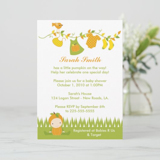 Invitation Baby shower (Debout devant)