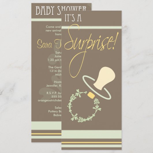 Invitation Baby shower (Devant / Derrière)
