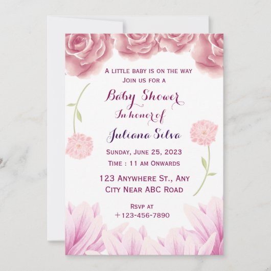 Invitation baby shower (Devant)