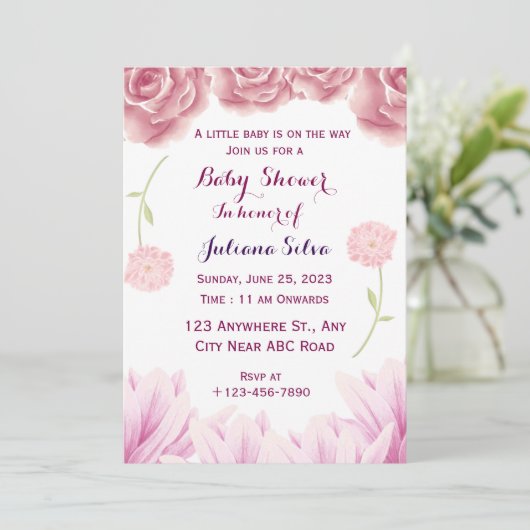 Invitation baby shower (Debout devant)