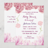 Invitation baby shower (Devant / Derrière)