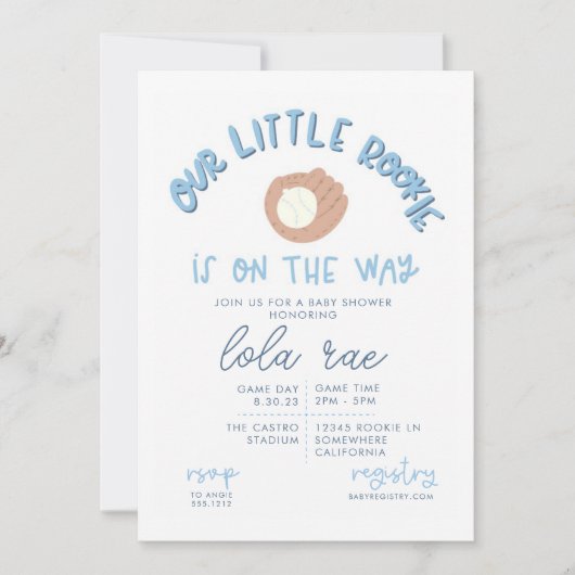 INVITATION baby shower (Devant)