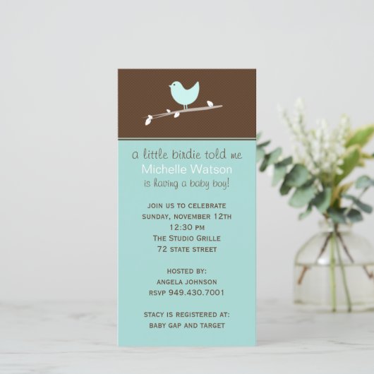 Invitation baby shower (Debout devant)