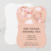INVITATION BABY SHOWER (Devant / Derrière)