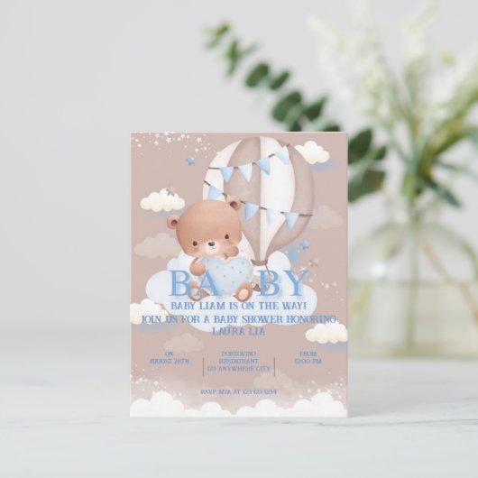 Invitation baby shower (Debout devant)