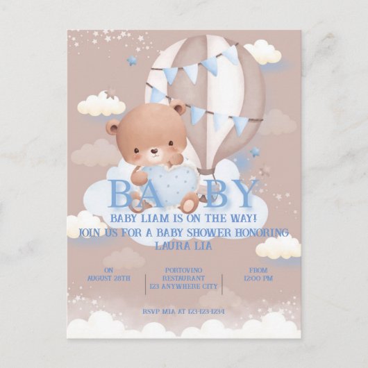 Invitation baby shower (Devant)
