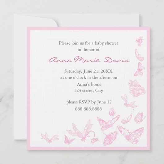Invitation Baby shower (Devant)