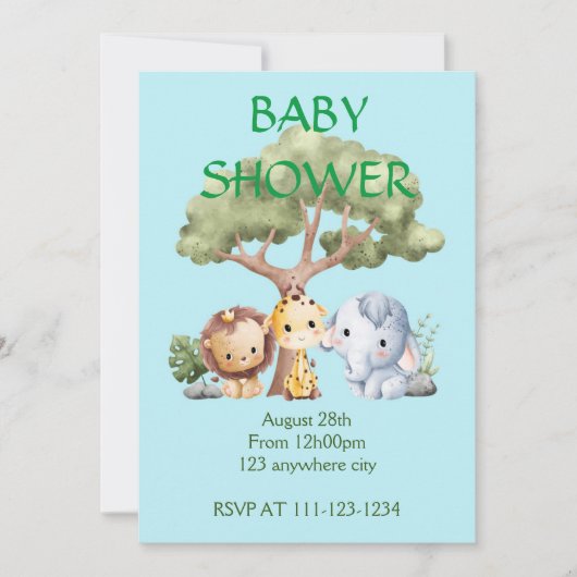 INVITATION BABY SHOWER (Devant)