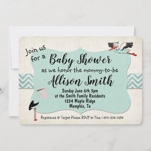 Invitation Baby shower (Devant)