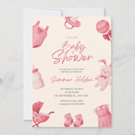 Invitation baby shower (Devant)