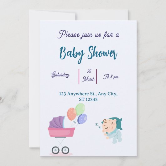 Invitation baby shower (Devant)